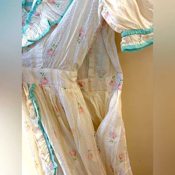 NEW Loveshackfancy Theo Dress Ruffled Cotton Maxi Cottage 4 Freepeople - Picture 11 of 14